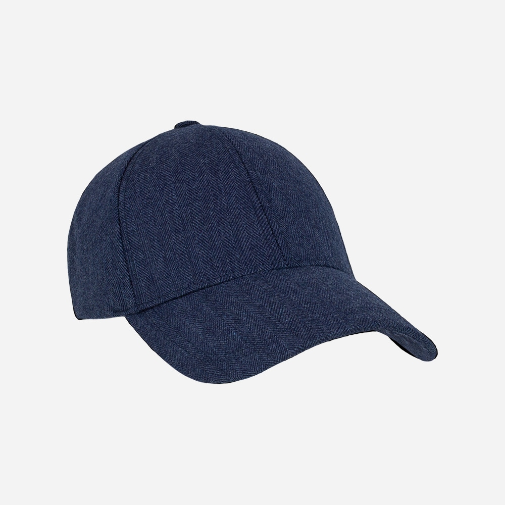 Legacy Structured | Cashmere - Navy Herringbone
