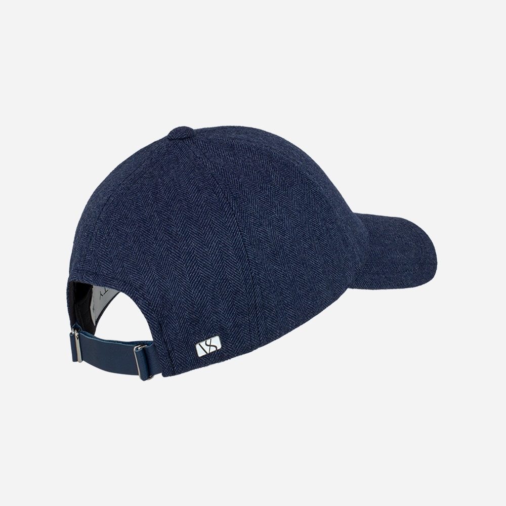 Legacy Structured | Cashmere - Navy Herringbone