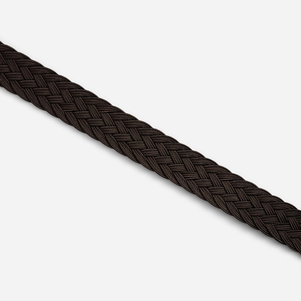 Suede Braided Belt - Blue-Dk Brown