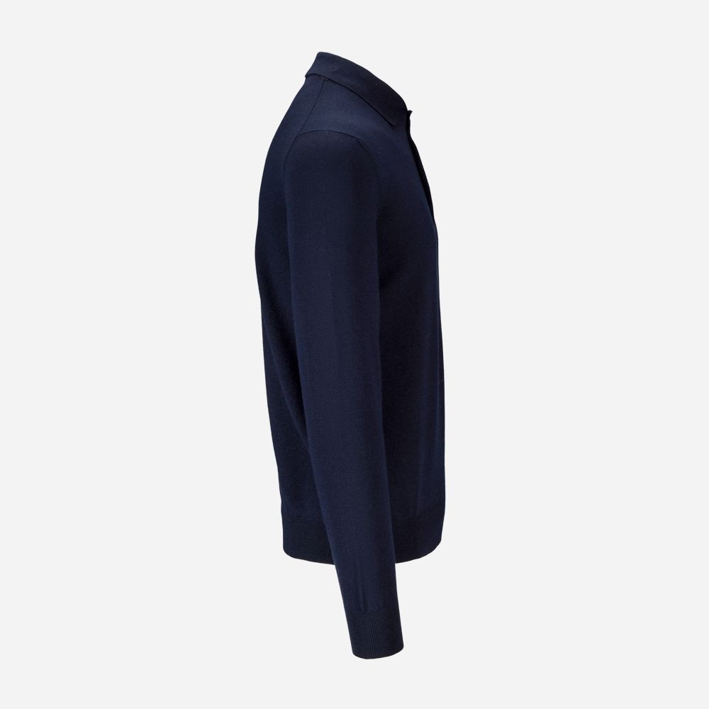 Tennis Collar Merino - Navy