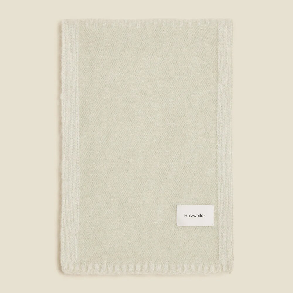 Tine Faded Knit Scarf - Lt Green Mix