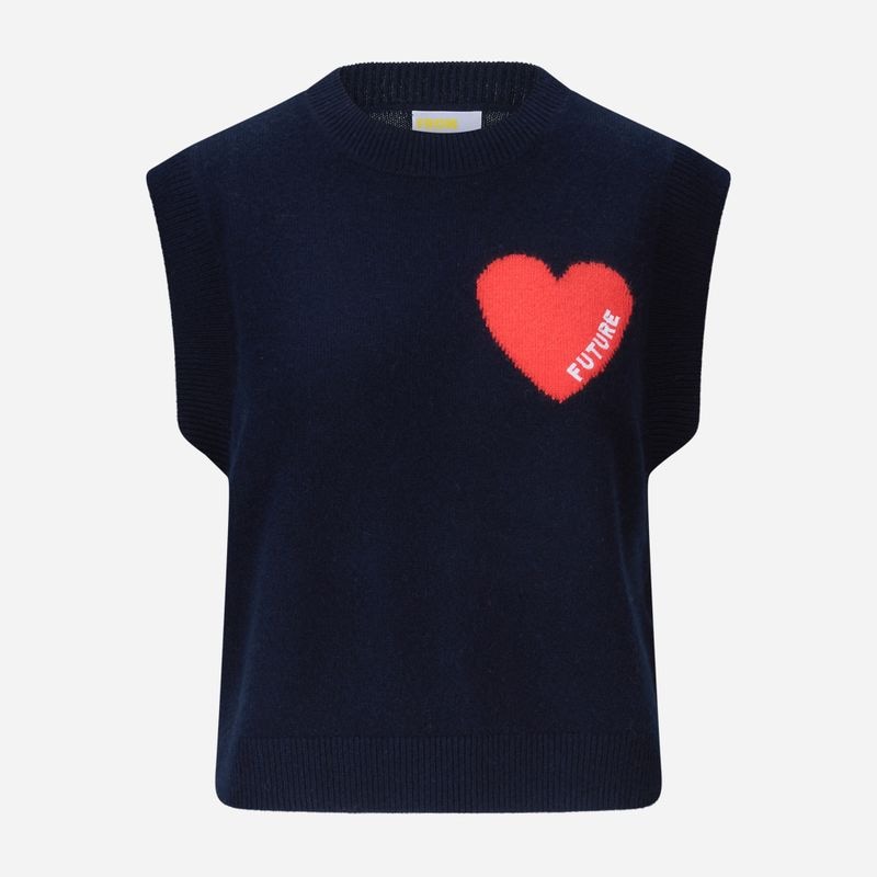 Heart Vest - Navy