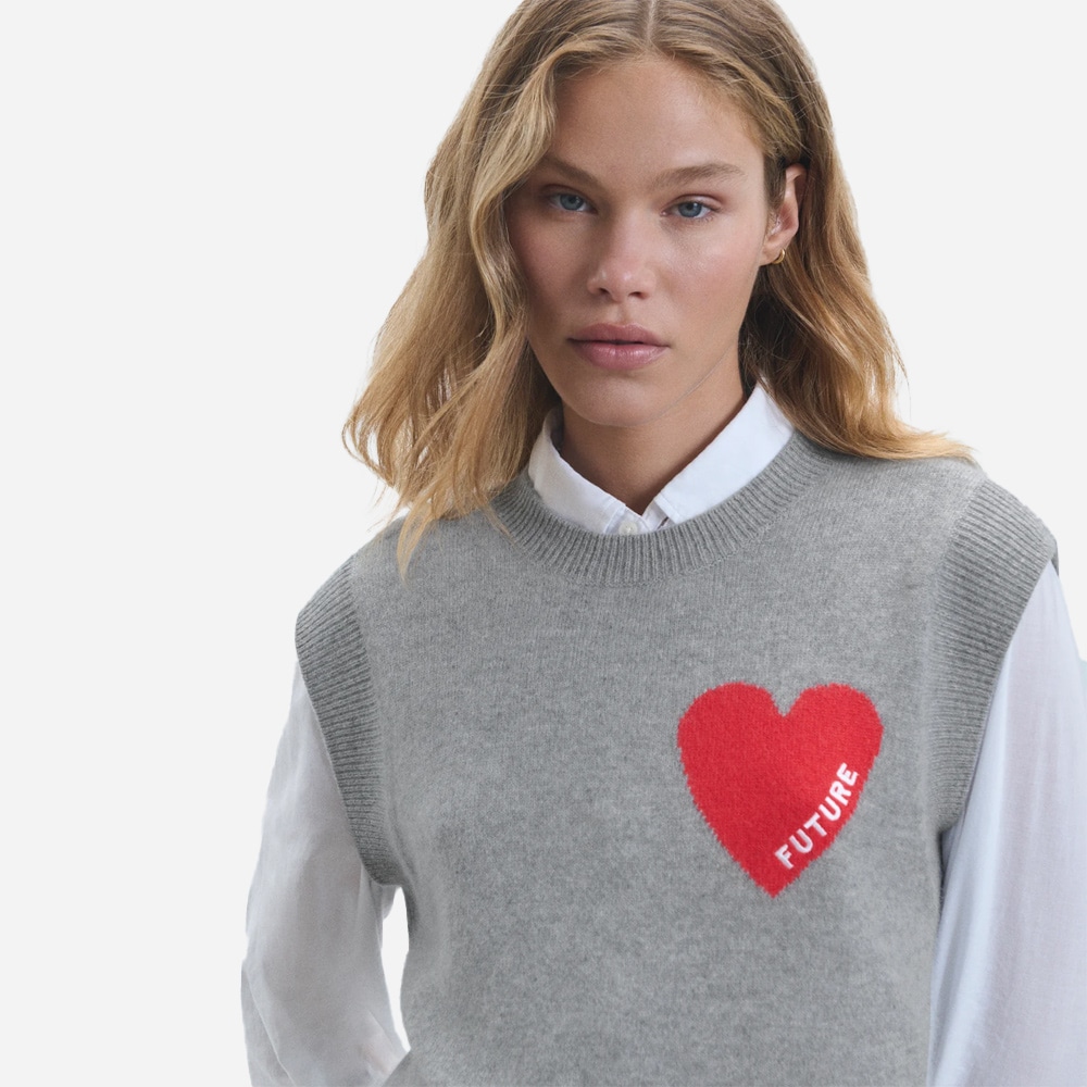 Heart Vest - Gris Chine Fonce F