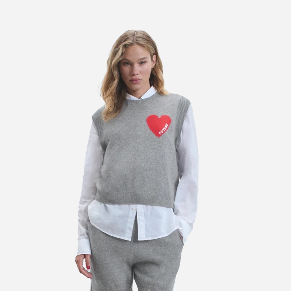 Heart Vest - Gris Chine Fonce F