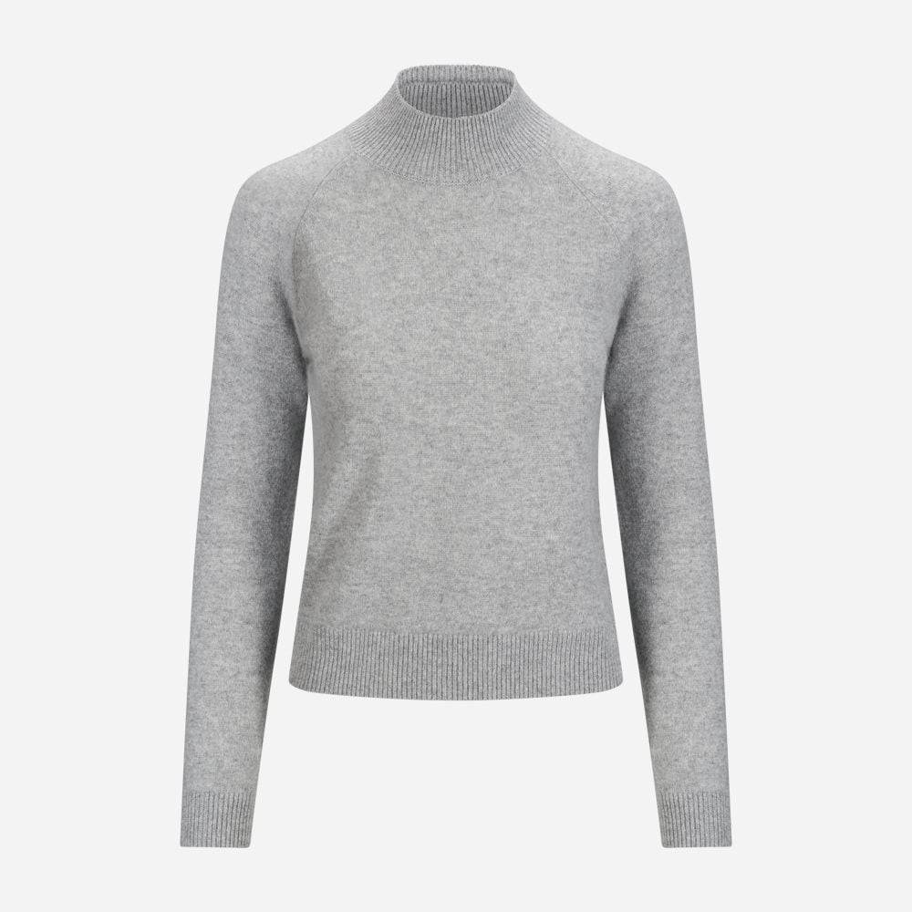 High Neck Sweater - Gris Chine Fonce F