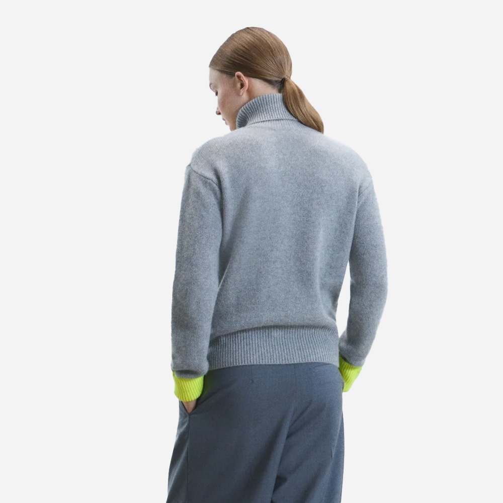 Turtle Neck Sweater - Gris Chine Fonce F