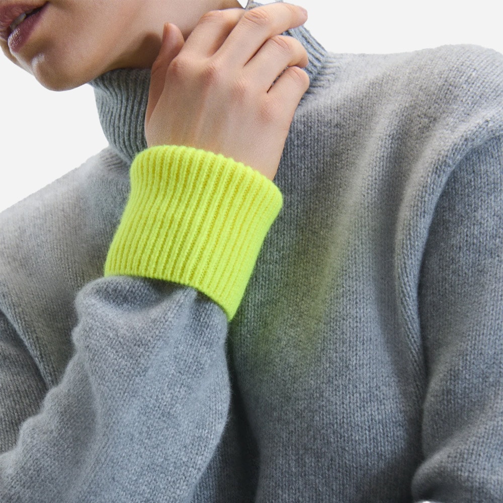 Turtle Neck Sweater - Gris Chine Fonce F