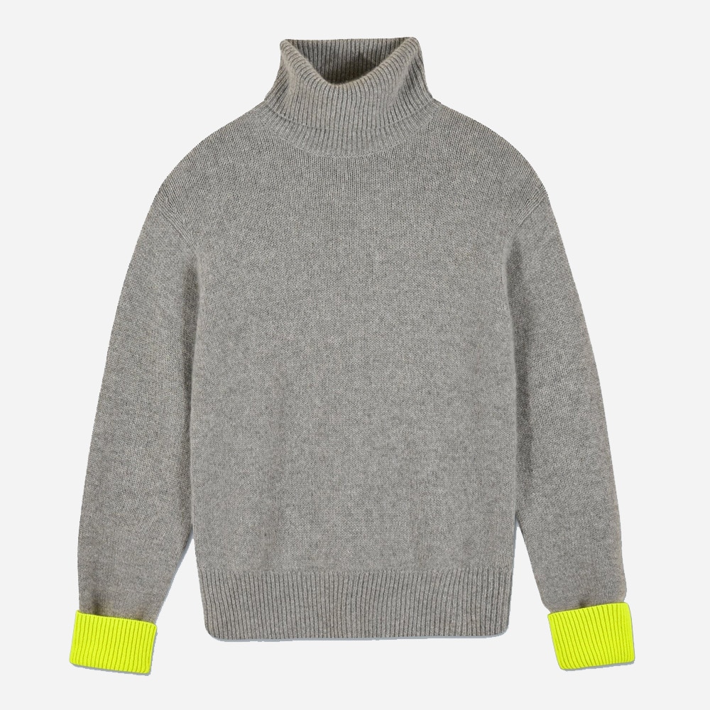 Turtle Neck Sweater - Gris Chine Fonce F