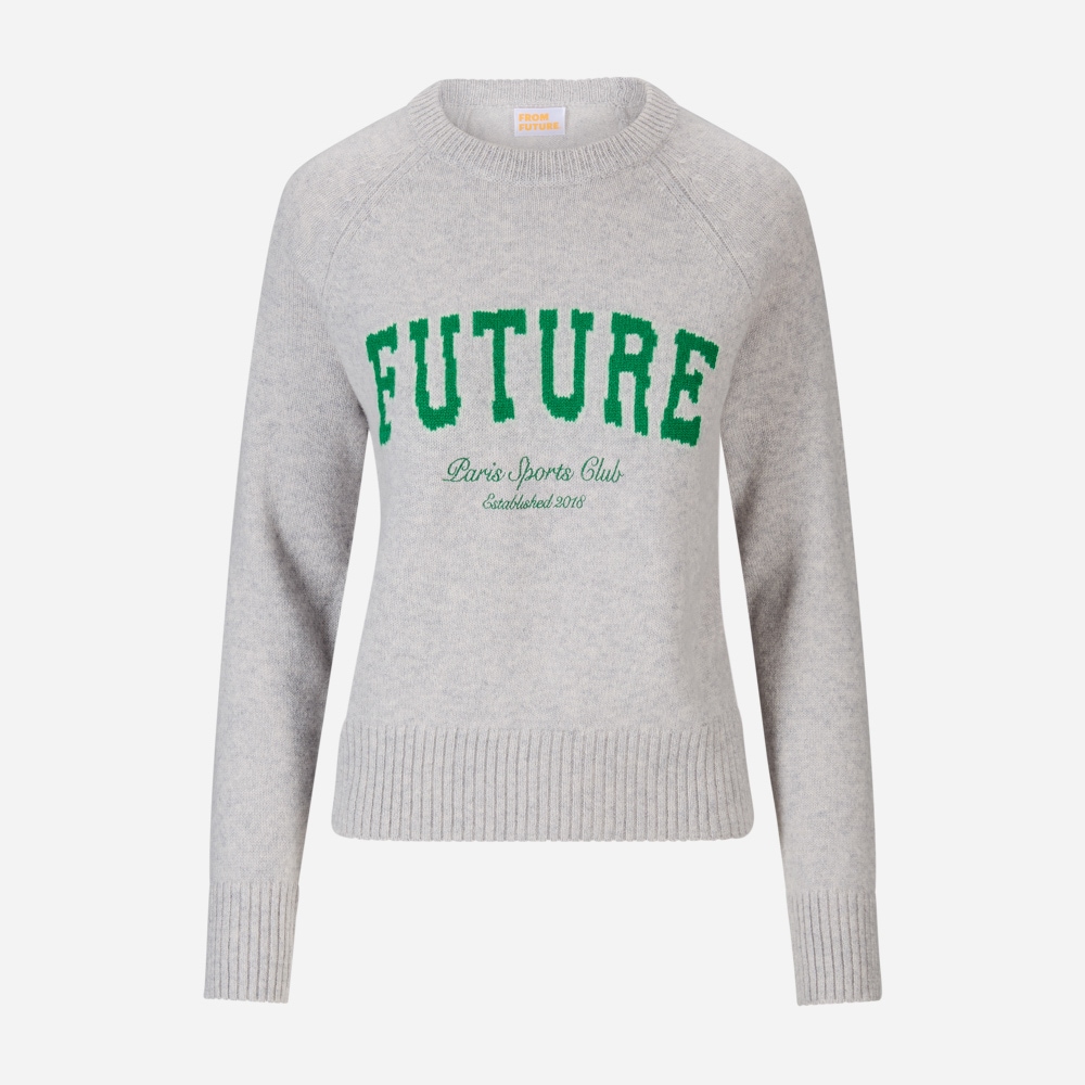 Crew Neck Sweater - Gris Chine Clair