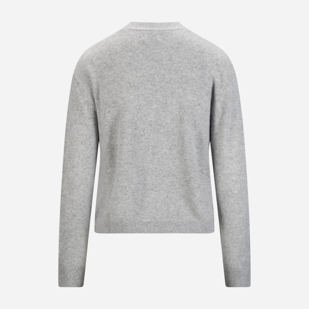 Heart Cardigan Sweater - Gris Chine Fonce F