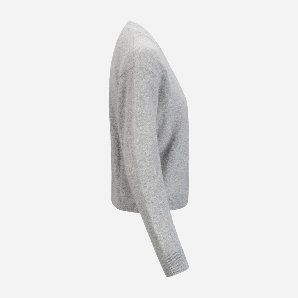 Heart Cardigan Sweater - Gris Chine Fonce F