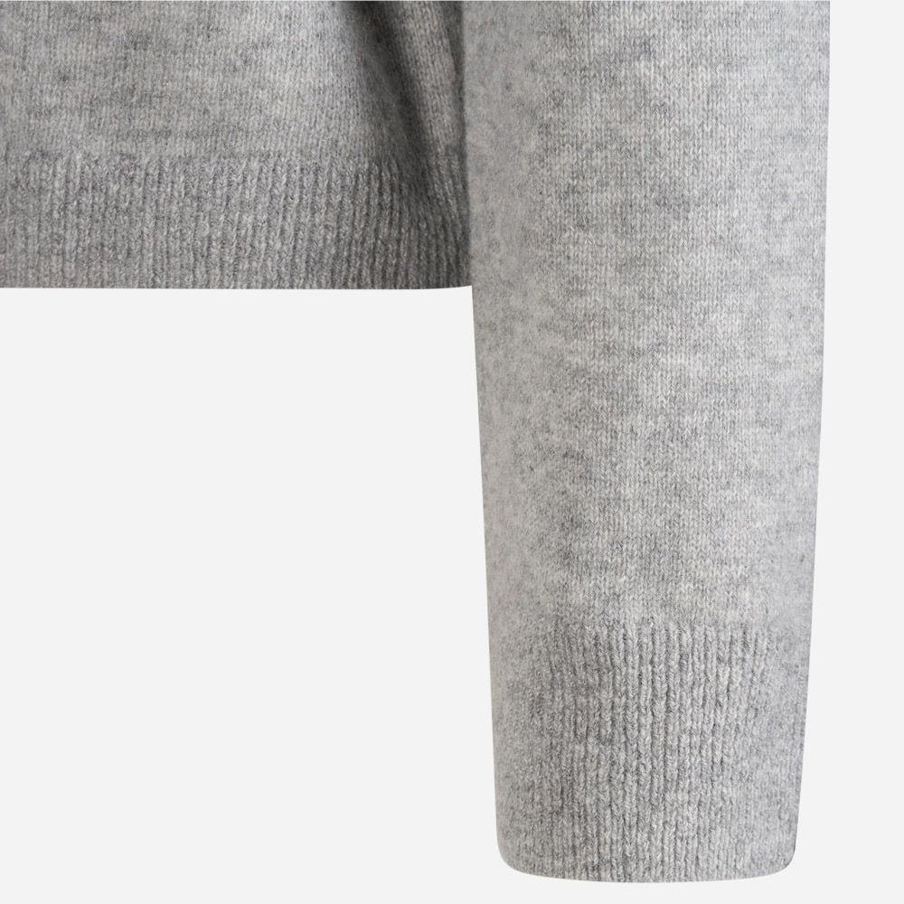 Heart Cardigan Sweater - Gris Chine Fonce F