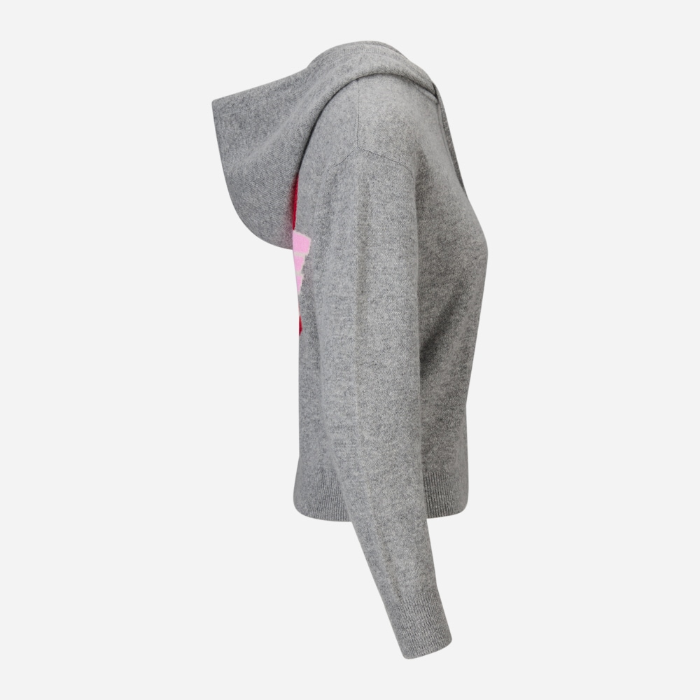 Heart Hoodie Sweater - Gris Chine Fonce F