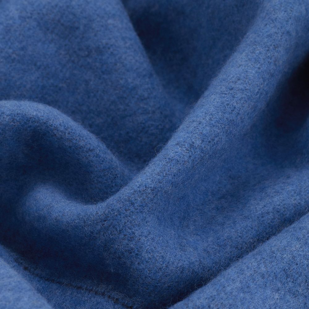 Plain Reversible Cashmere Blend Scarf - Navy-Ligth Blue