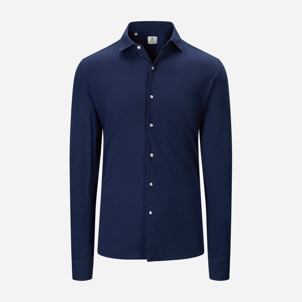 Jersey Shirt Cotton - Navy