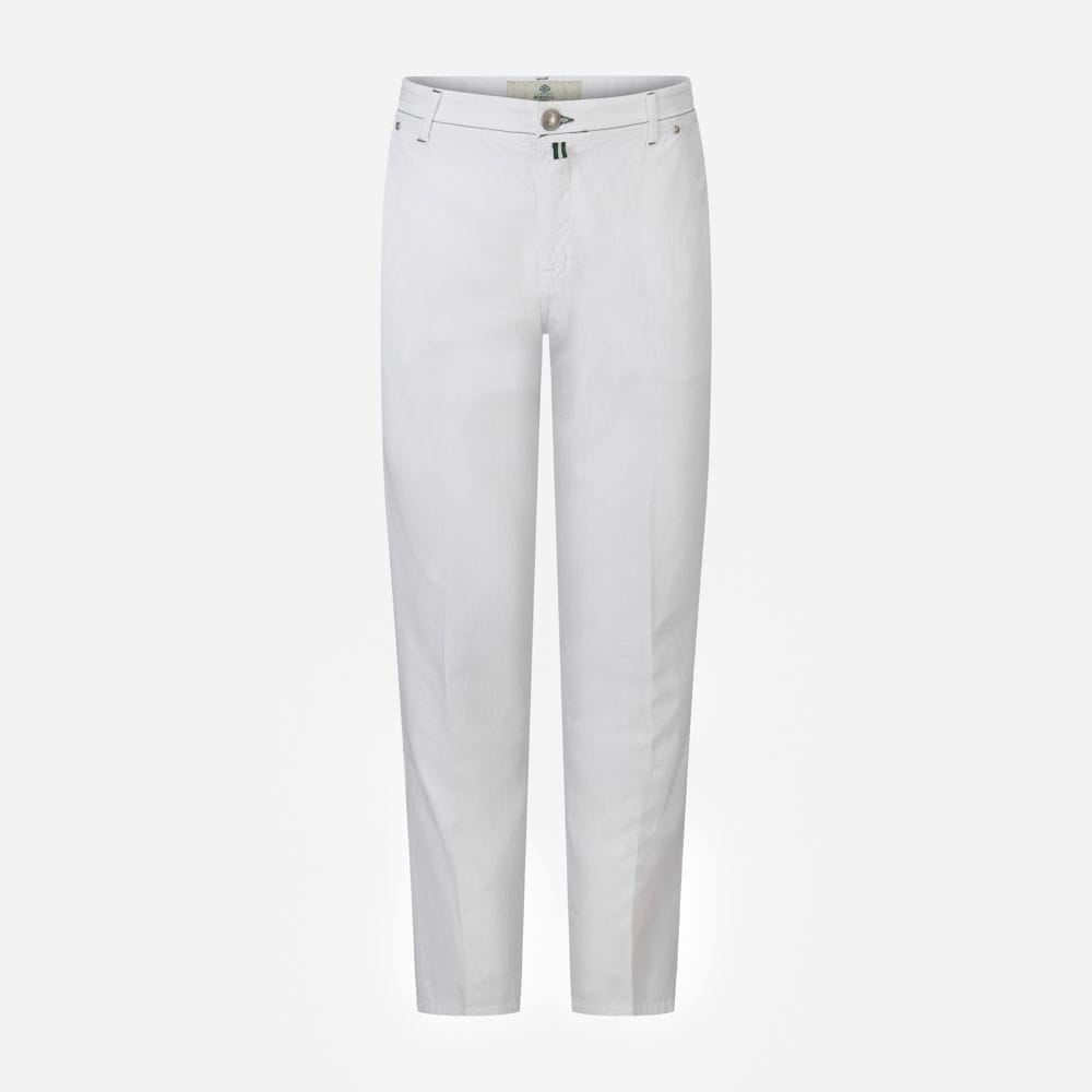 Cotton-Linen Chinos - White