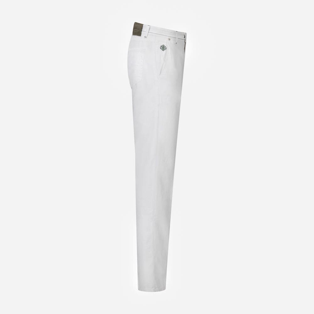 Cotton-Linen Chinos - White