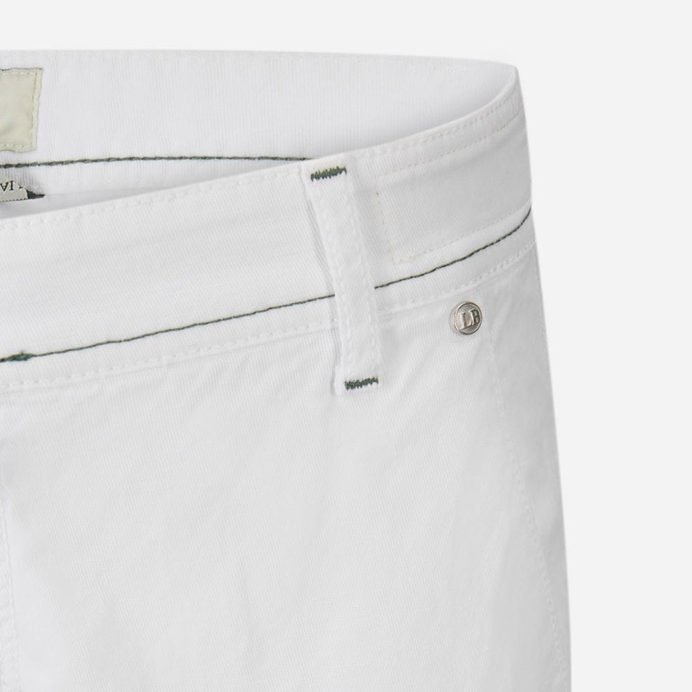 Cotton-Linen Chinos - White
