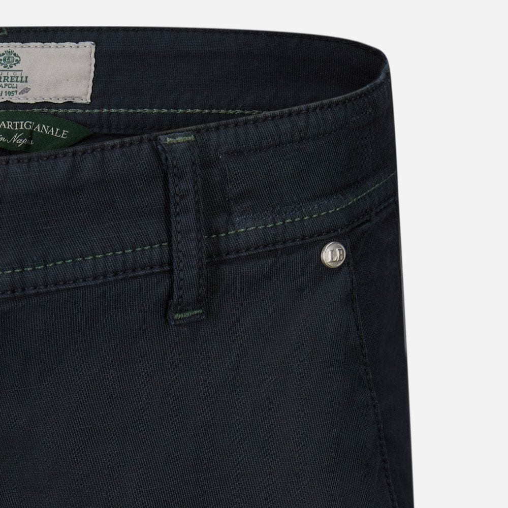 Cotton-Linen Chinos - Navy