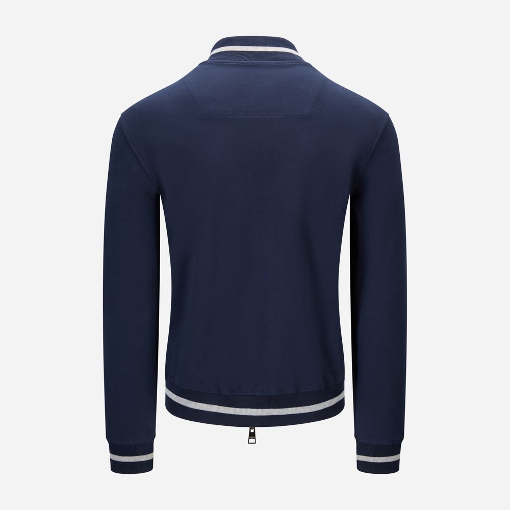 Jersey Bomber Zip - Navy