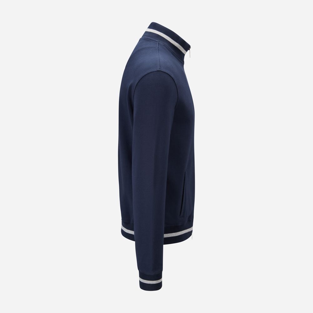 Jersey Bomber Zip - Navy