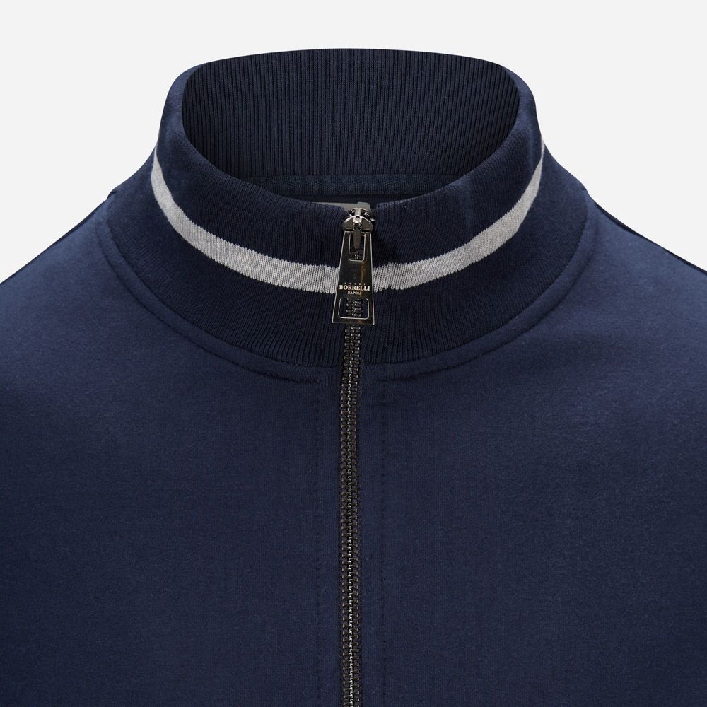 Jersey Bomber Zip - Navy