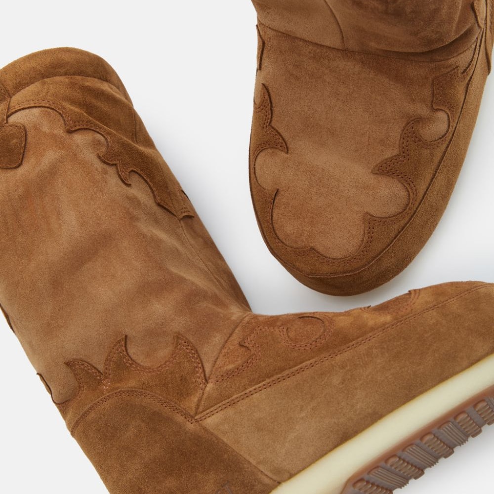 Icon Suede Embroidery - Cognac
