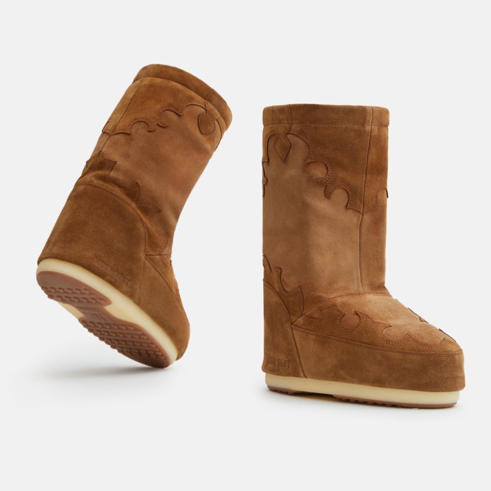 Icon Suede Embroidery - Cognac