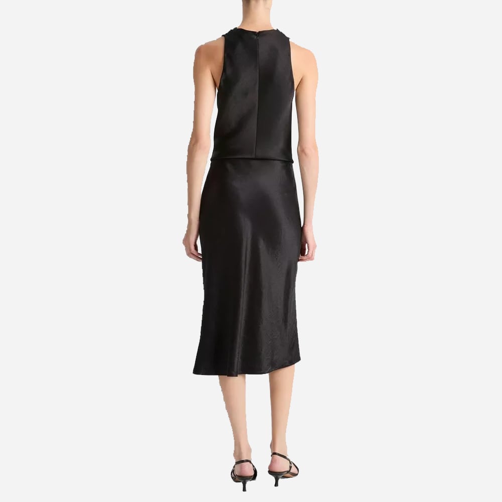 Satin Slip Skirt - Black