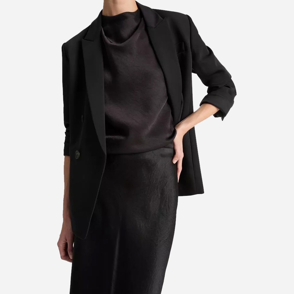 Satin Slip Skirt - Black