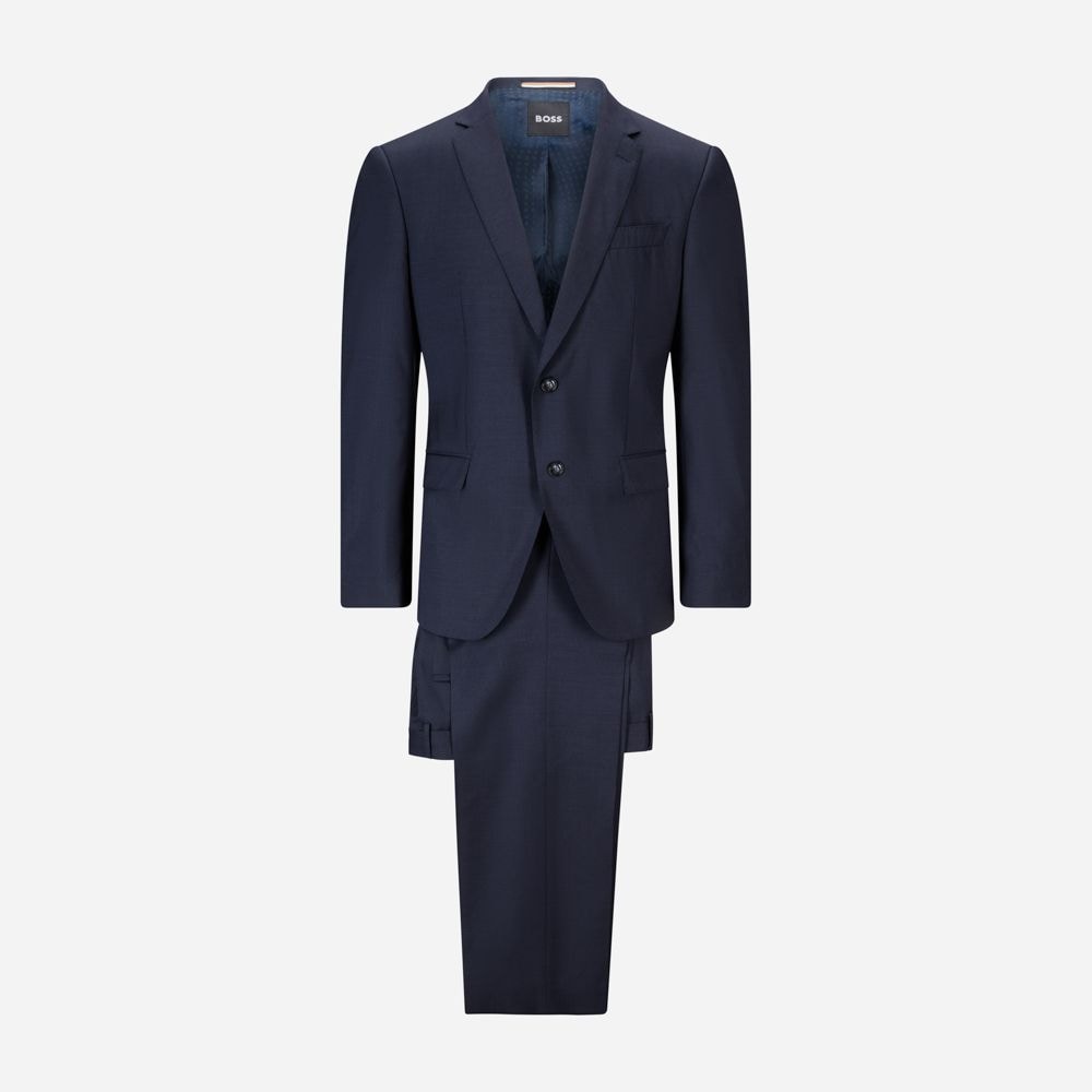 Suit Wool Structure - Dark Blue