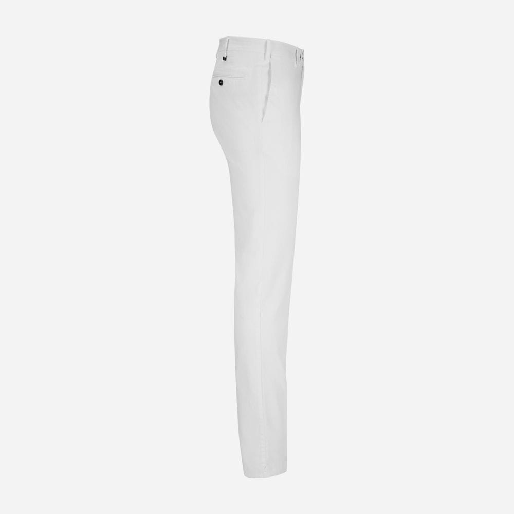 Cotton-Linen Chinos - Bianco