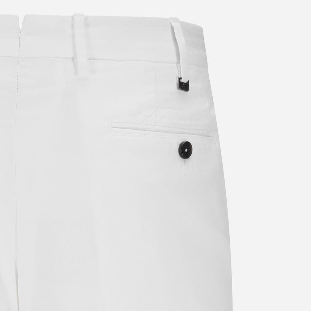 Cotton-Linen Chinos - Bianco