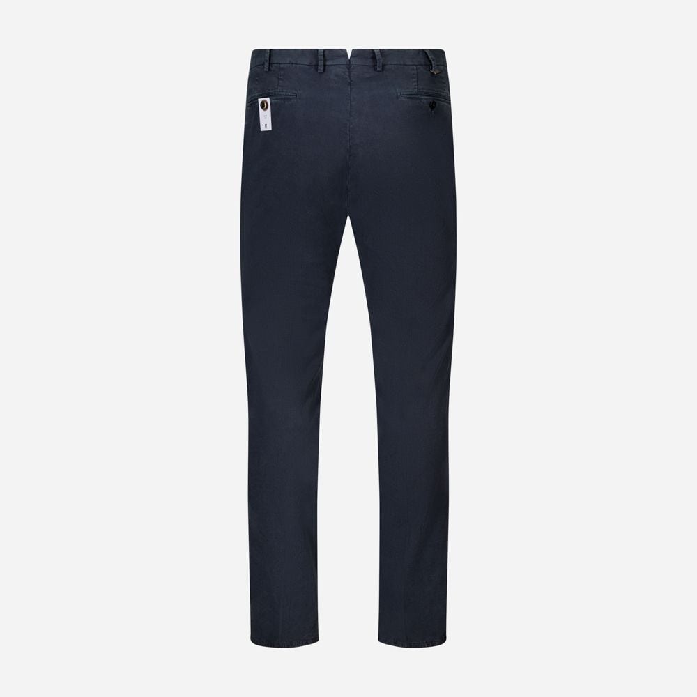 Cotton-Linen Chinos - Blu Royal