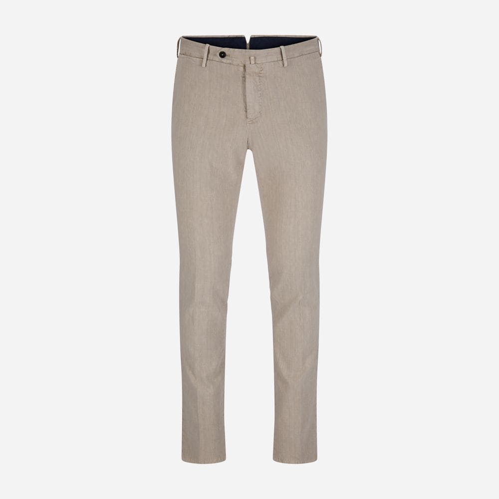 Cotton-Linen Chinos - Beige Freddo