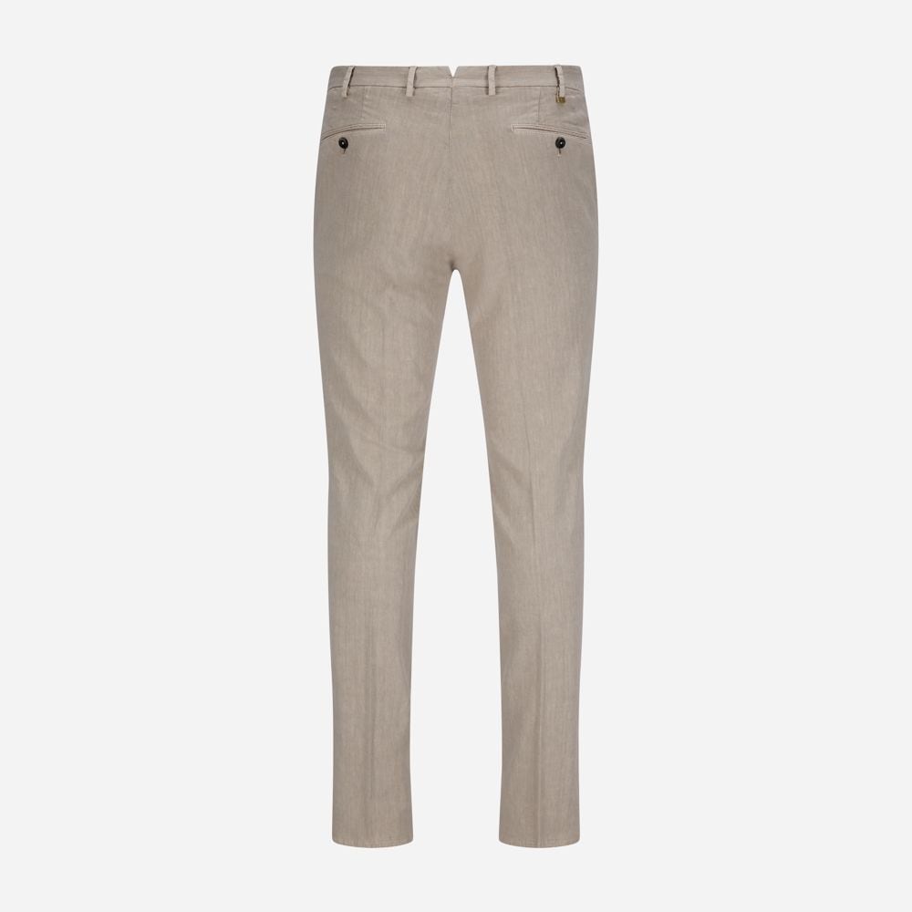 Cotton-Linen Chinos - Beige Freddo