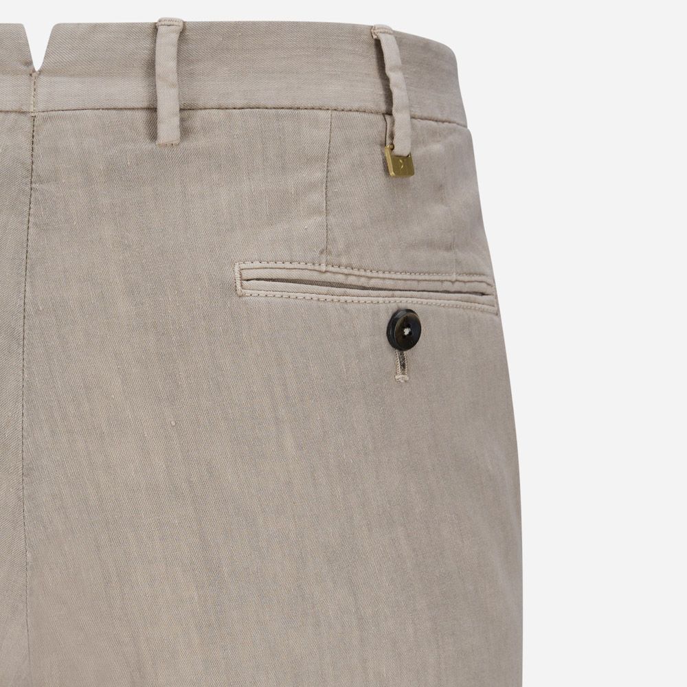 Cotton-Linen Chinos - Beige Freddo