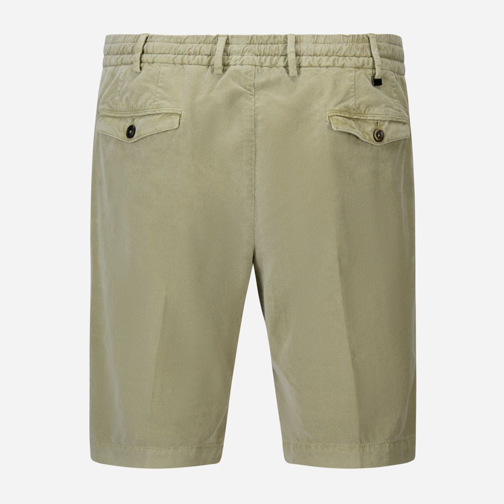 Bermuda Slim Jogger Corduroy - Verde Pisello