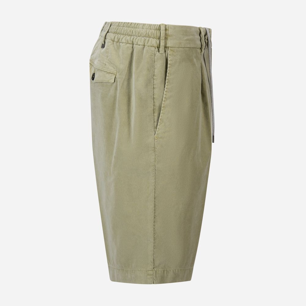 Bermuda Slim Jogger Corduroy - Verde Pisello