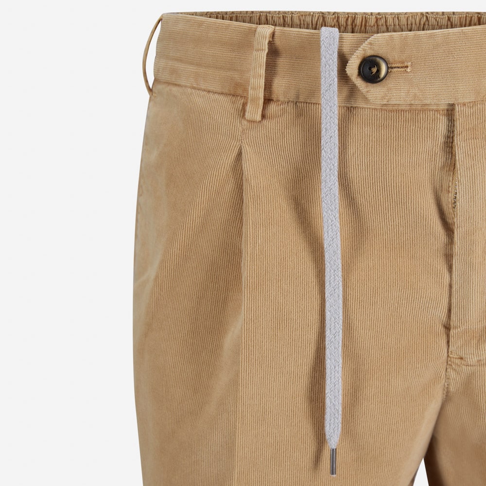 Bermuda Slim Jogger Corduroy - Salmone Pigmento