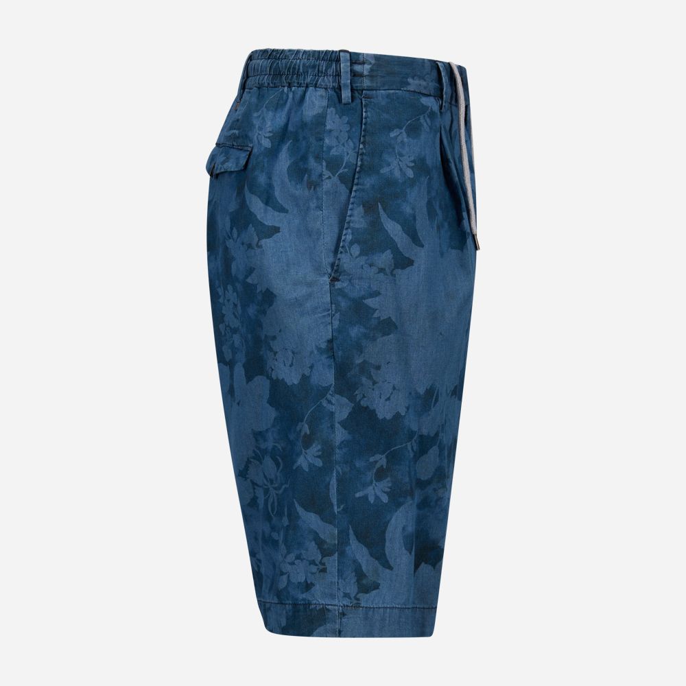 Bermuda Slim Jogger Flower - Navy