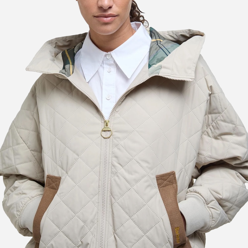 Maddy Quilted Jacket - Ligth Sand-Safari