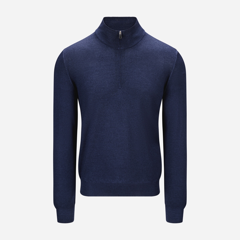Half Zip Vintage Merino - Navy