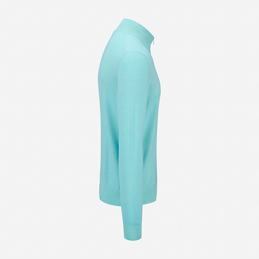 Half Zip Vintage Merino - Aqua