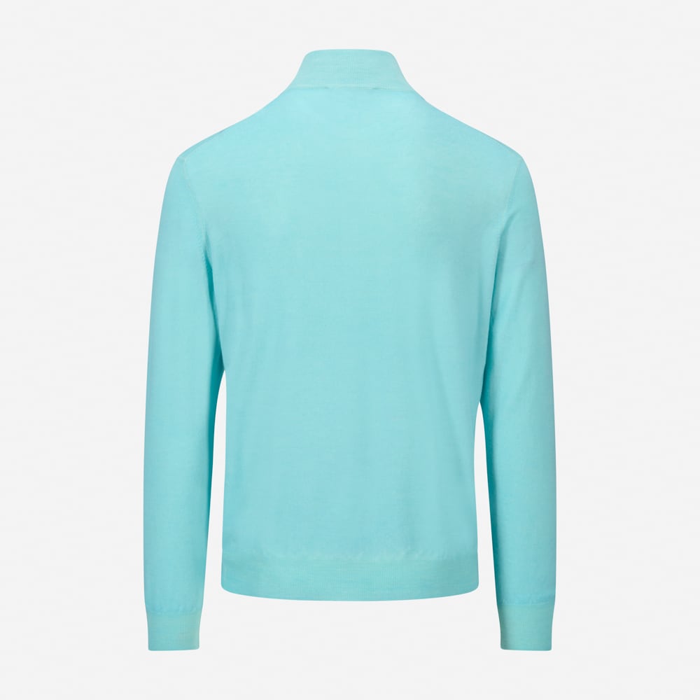 Half Zip Vintage Merino - Aqua