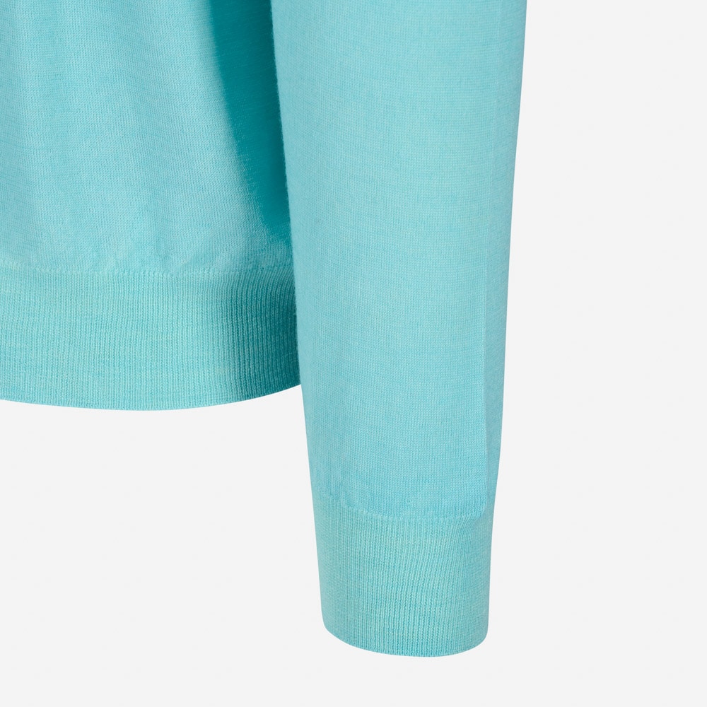 Half Zip Vintage Merino - Aqua