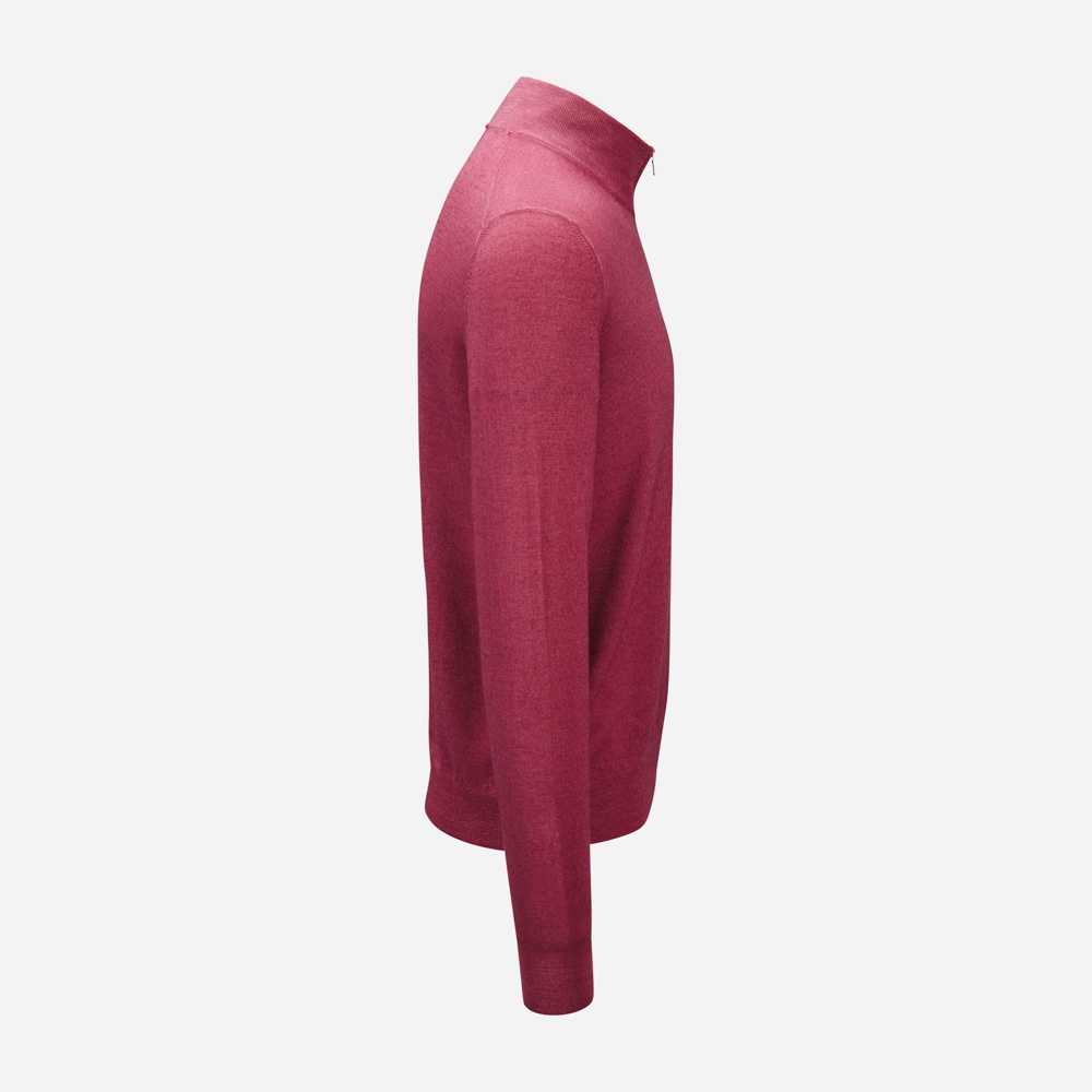 Half Zip Vintage Merino - Raspberry
