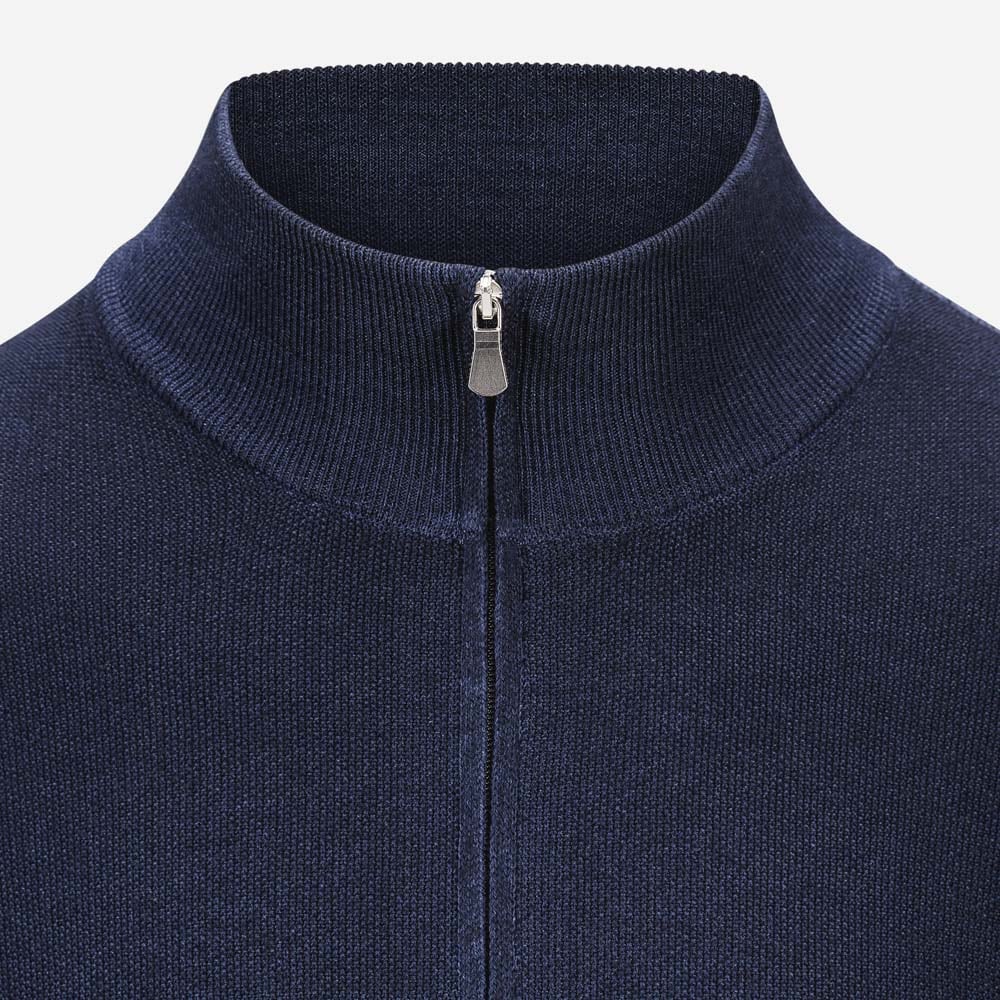 Full Zip Merino Jacket - Navy