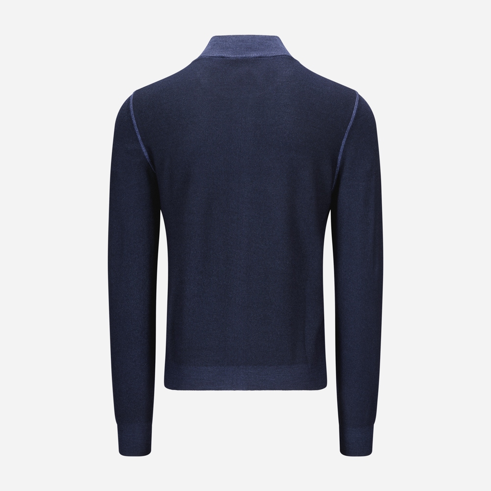 Full Zip Merino Jacket - Navy