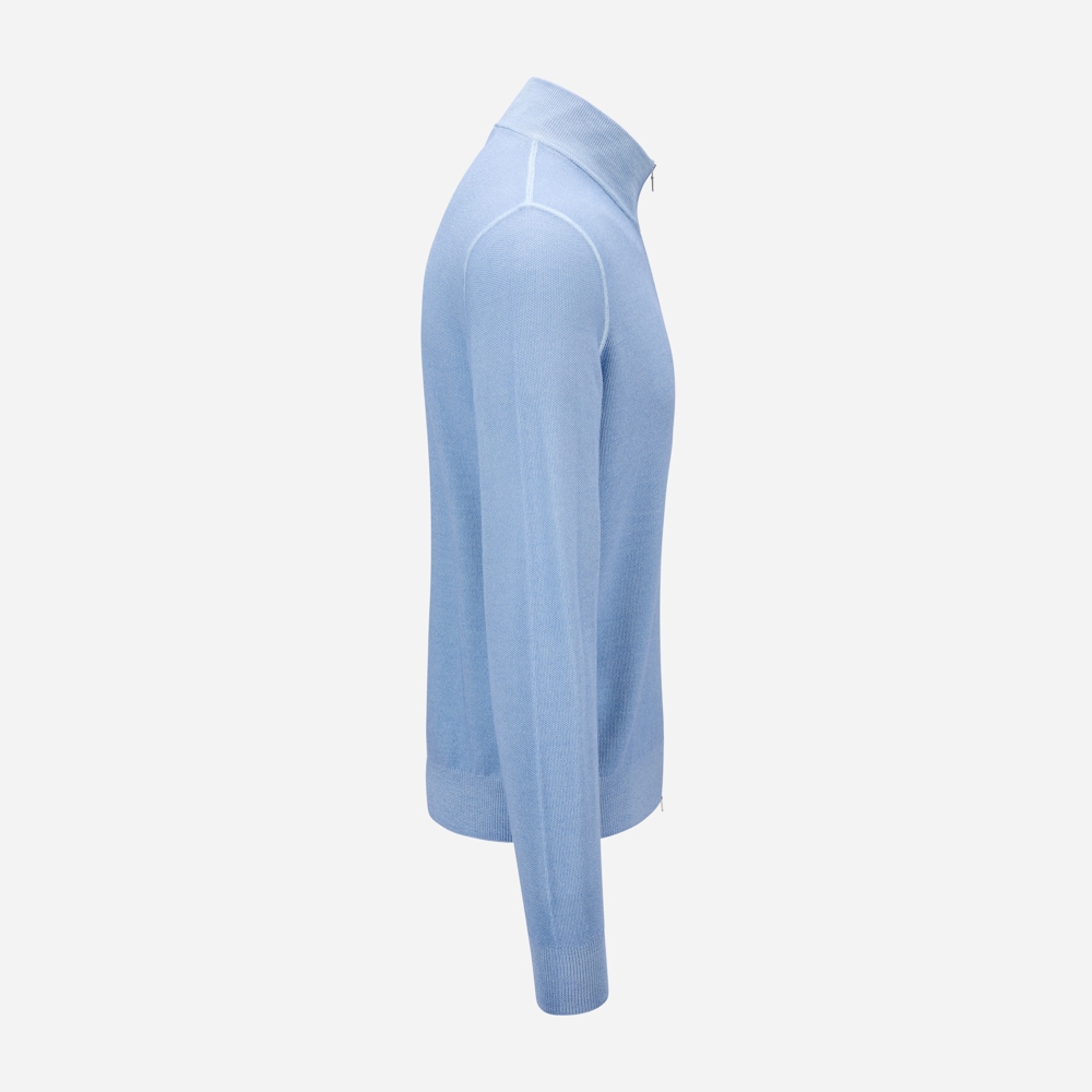 Full Zip Merino Jacket - Ligth Blue